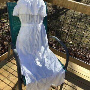 Gill White Strap Less Maxi dress  Size small